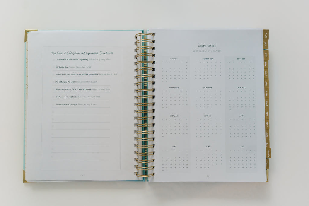 PRE-ORDER: Homeschooling for Catholic Parents Academic Planner